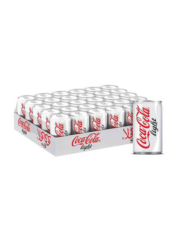 Coca Cola Light Soft Drink, 30 Cans x 150ml