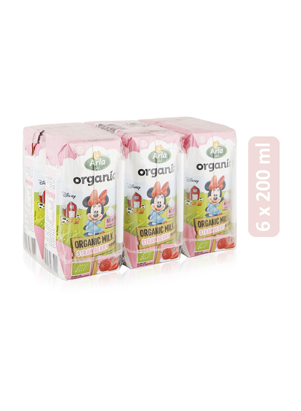 

Arla Organic Strawberry Flavoured Milk, 6 x 200ml