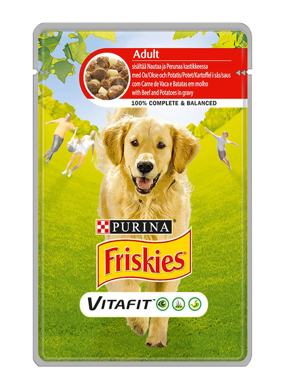 

Purina Friskies Vitafit Beef and Potato's Wet Adult Dog Food, 100 grams