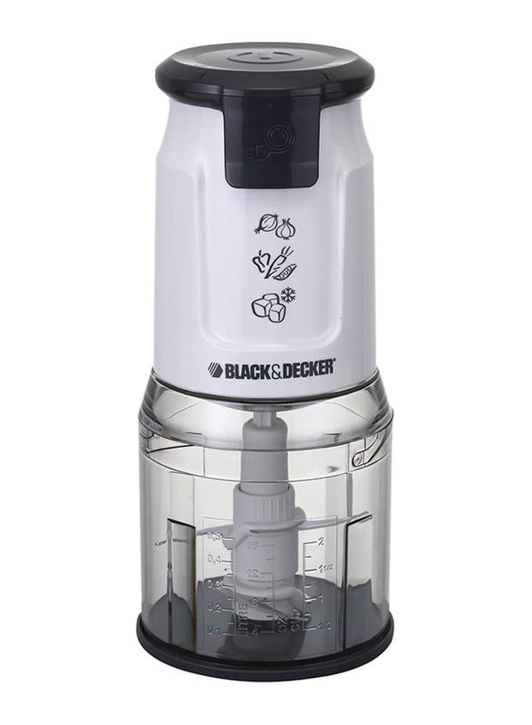 

Black+Decker Dual Blade Vertical Chopper with Ice Crusher, 500W, FC300-B5, White