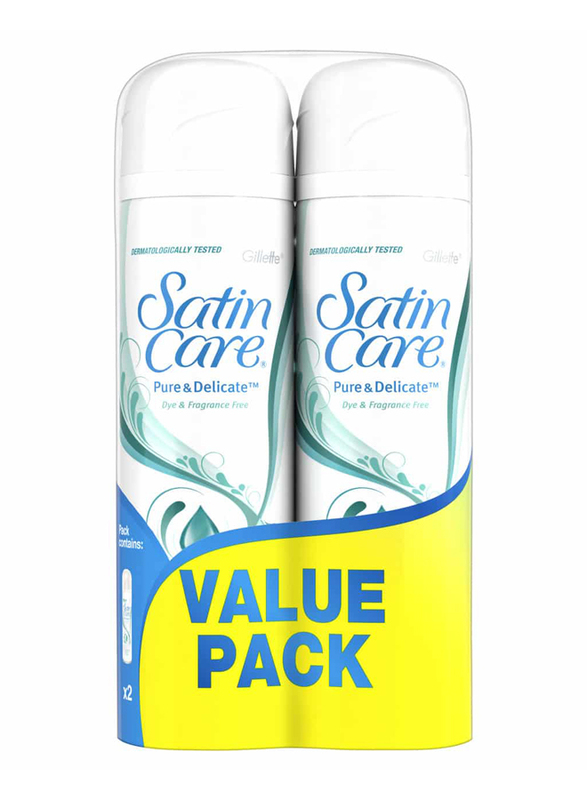 

Gillette Satin Care With Aloe Vera Sensitive Skin Shaving Gel, 200ml, 2 Pieces