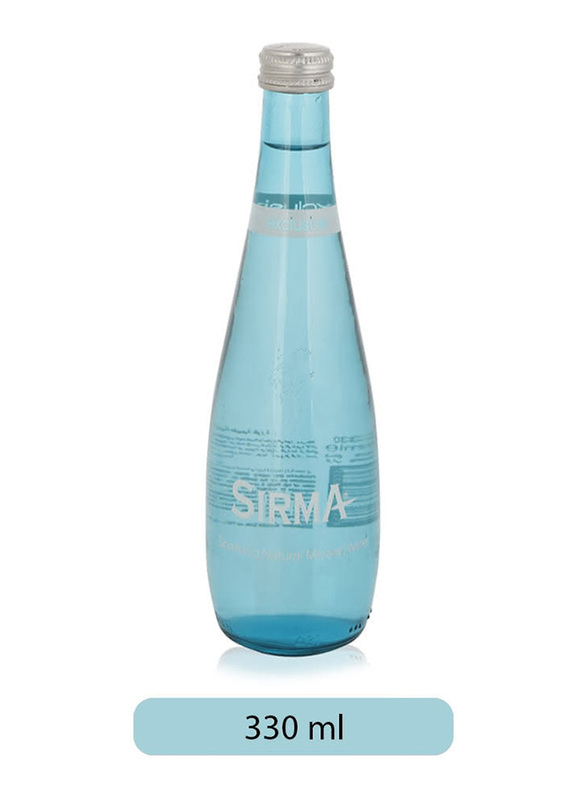 Sirma Natural Sparkling Water Glass Bottle, 330ml