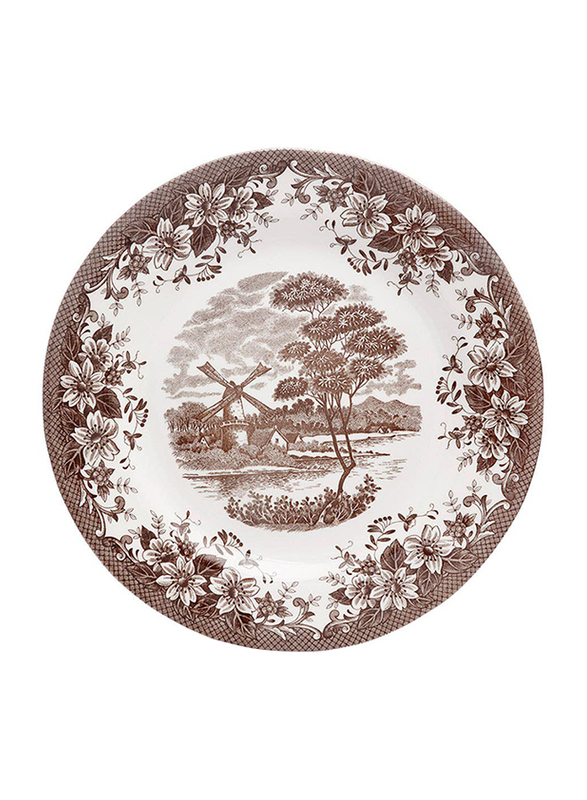 

Claytan 26cm Windmill Acrylic Round Dinner Plate, Brown