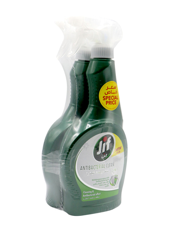 

Jif 2 in 1 Antibacterial Multipurpose Twin Spray, 2 Bottles x 500ml