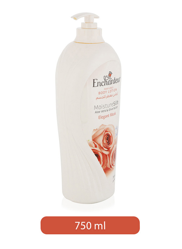 Enchanteur Elegant Musk Moisture Silk Perfumed Body Lotion, 750ml