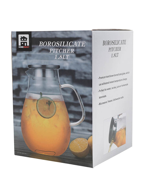 

Homesmart 1800ml Borosilicate Glass Pitcher Jug, Clear