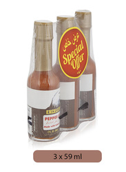 Excellence Pepper Sauce, 3 Bottles x 59ml