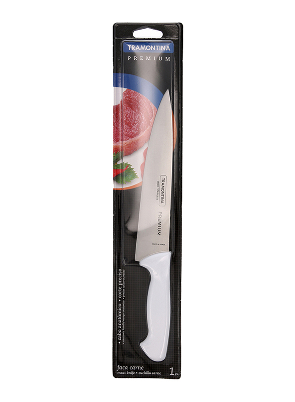 

Tramontina 8-inch Premium Stainless Steel Kitchen Knife, Silver/White