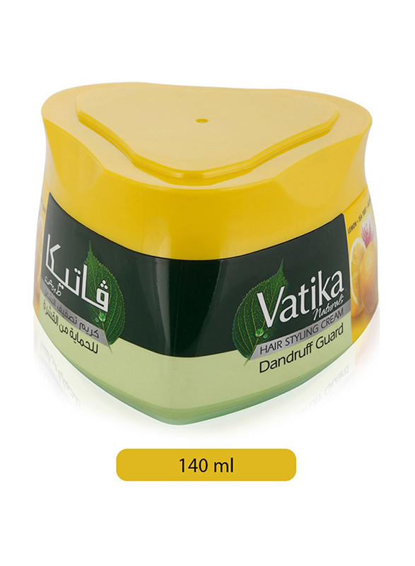 Vatika Natural Dandruff Guard Hair Styling Cream for All Hair Types, 140ml   - Dubai