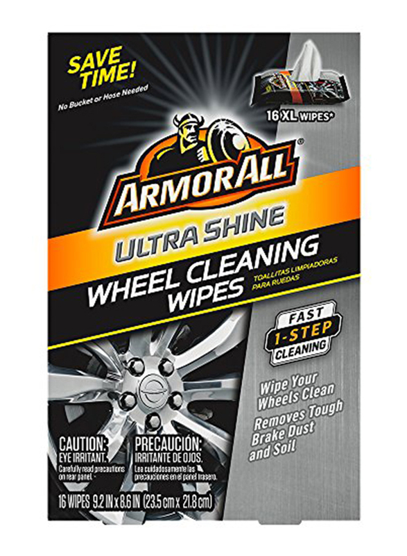 

Armor All 16-Sheets Car Wheels Cleaner Wipes, White