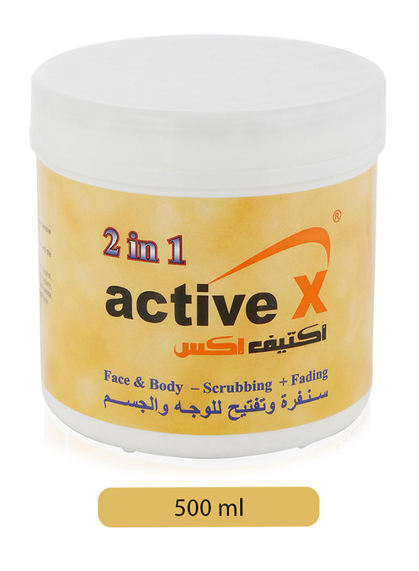 Active X 2-in-1 Face & Body Scrubbing & Fading Cream, 500ml