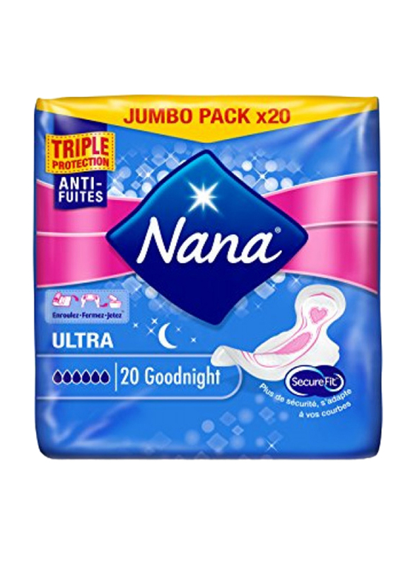 

Nana Triple Protection Ultra Wings Sanitary Pads, 2 x 20 Pieces