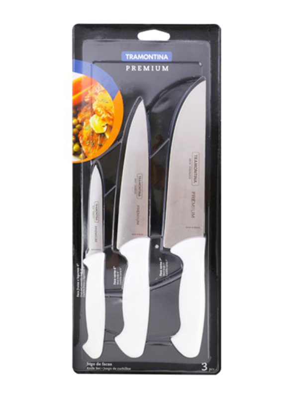 

Tramontina 3-Piece Stainless Steel Premium Knife, White