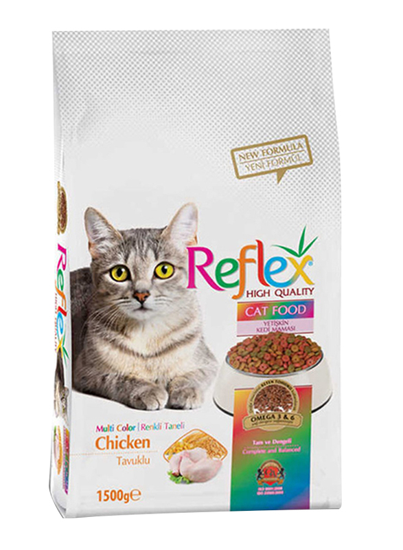 

Reflex Multi Color Chicken Flavor Adult Dry Cat Food, 1.5 Kg