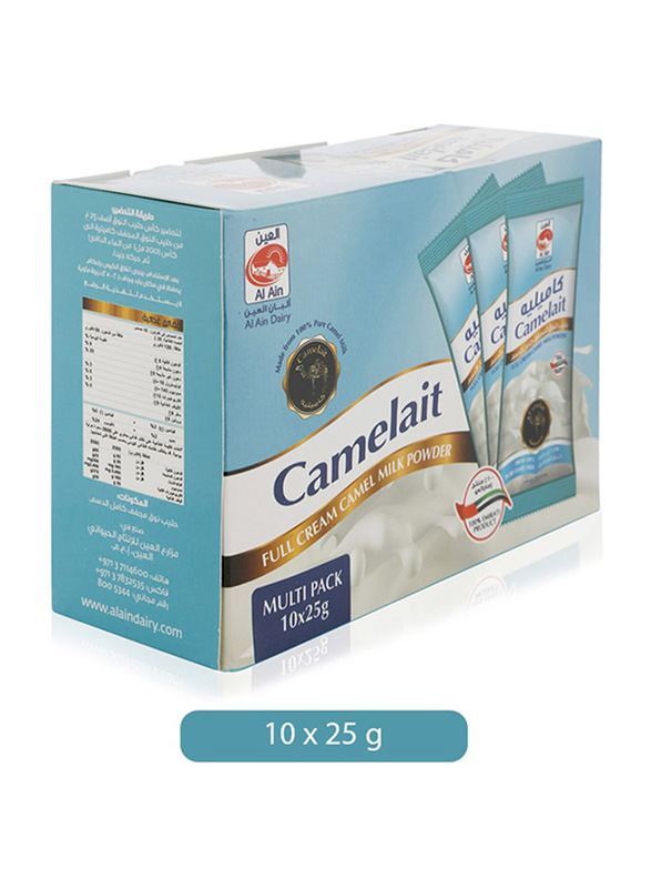 

Al Ain Camelait Full Cream Camel Milk Powder, 10 Sachets x 25g