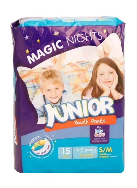 

Magic Nights Youth Diaper Pant, 4-7 Years, 17-27 Kg, 15 Count