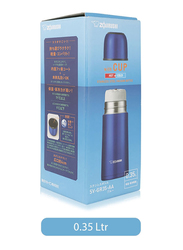 Zojirushi 0.35 Ltr Stainless Steel Vacuum Flask with Cup, Blue