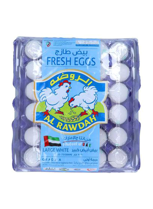 

Al Rawdah Large White Fresh Eggs, 30 Pieces