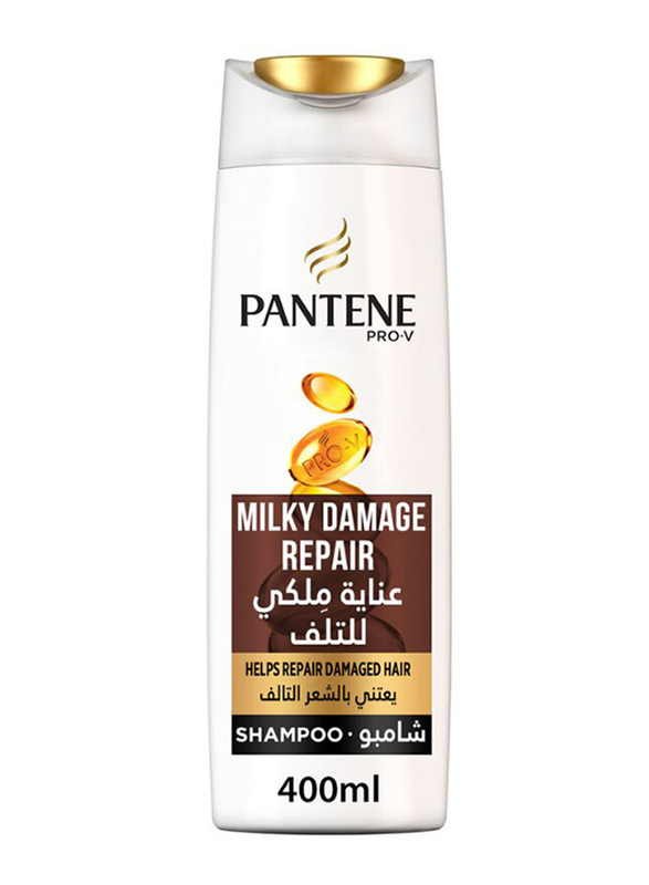 

Pantene Pro-V Milky Damage Repair Shampoo for Damaged Hair, 400ml, 2 Pieces