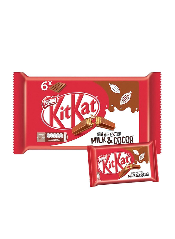 

Nestle Kitkat 4 Finger Multi Pack Milk Chocolate Wafer Bar, 6 Pieces x 41.5g