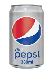 Pepsi Diet Carbonated Soft Drink Can, 330ml