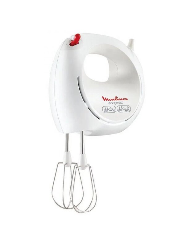 

Moulinex Easy Max Electric Hand Mixer, 200W, HM250127, White