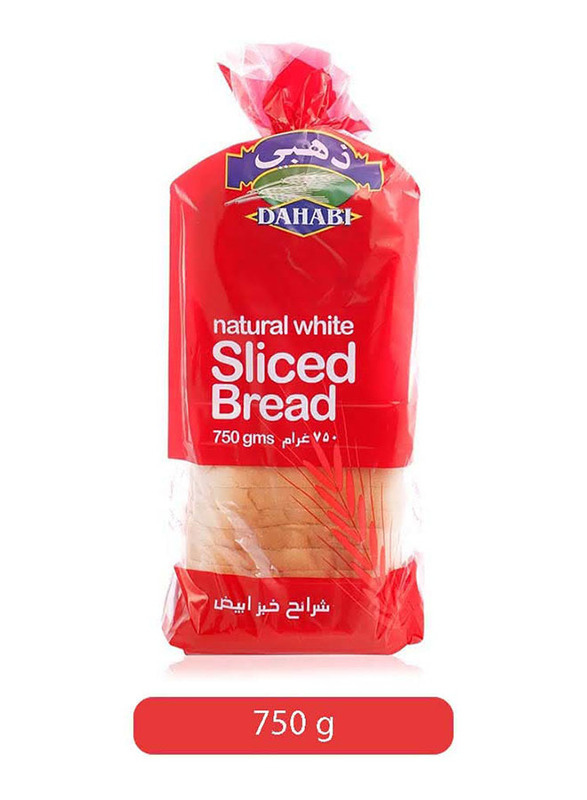 Dahabi Natural White Sliced Bread, 750g