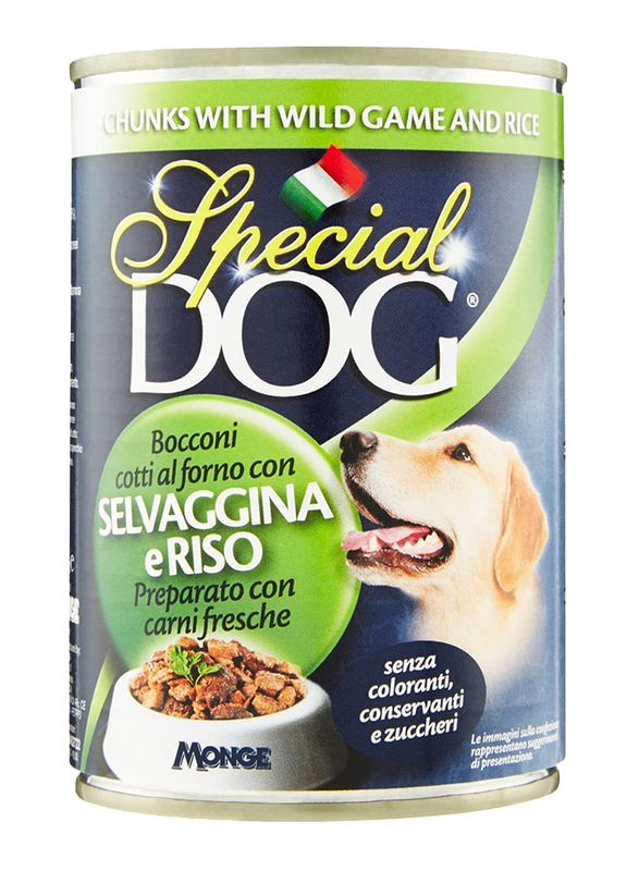 

Special Dog Chunks with Wild Game & Rice Wet Dog Food, 400 grams