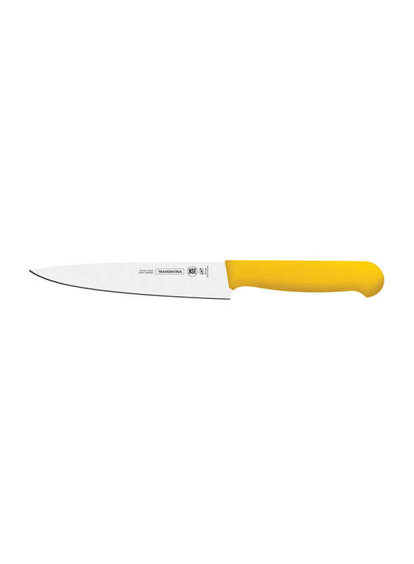 Tramontina 8-inch Professional Stainless Steel Meat Knife, Yellow/Silver