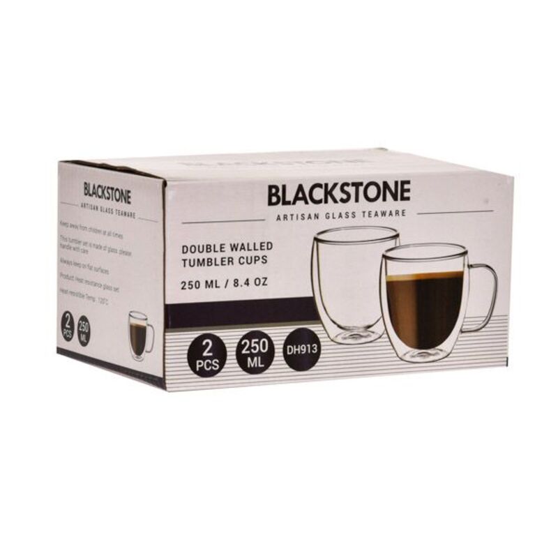

Blackstone 250ml 2-Piece Tumbler Cups Set, Clear