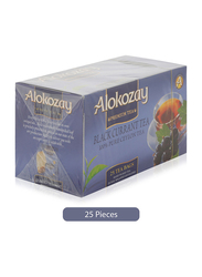 Alokozay Black Currant Pure Ceylon Black Tea, 25 Tea Bags x 4g