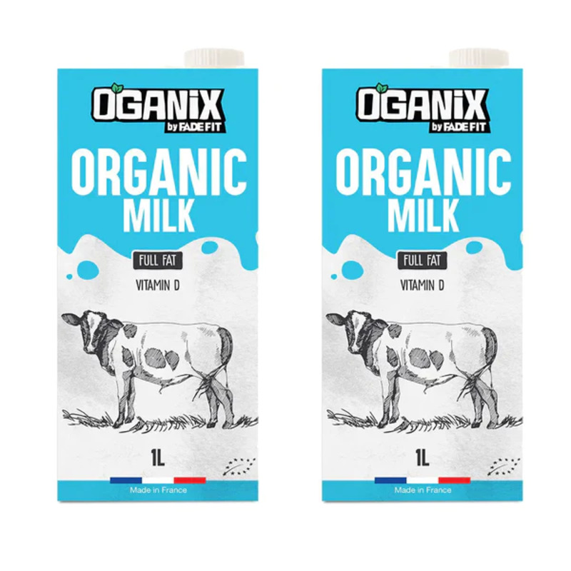 

O'ganix 100% Organic Full Fat Cream Milk, 2 x 1 Liter