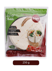 Delight 15cm Whole Wheat Tortillas Wrap, 10 Pieces, 250g