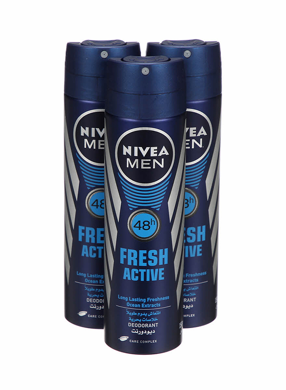 

Nivea Fresh Active Deo Spray for Men, 150ml, 3 Pieces