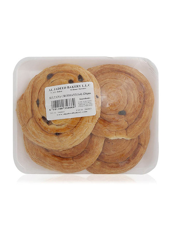 

Al Jadeed Bakery Sultana Croissant, 4 Pieces, 320g