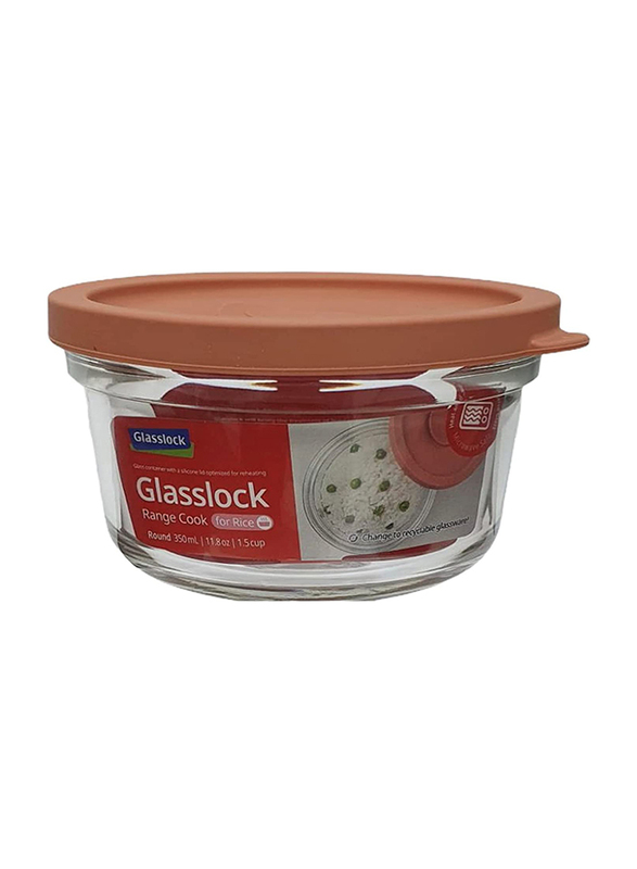 

Glasslock Glass Round Container with Silicon Lid, 350ml, Clear