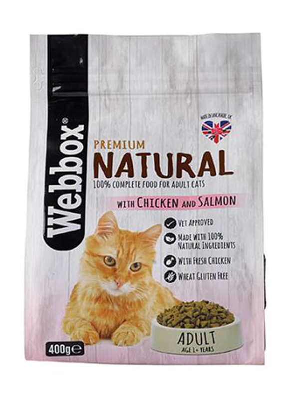 

Webbox Pets Choice Natural Chicken and Salmon Dry Cat Food, 400g