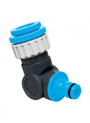 Aqua Craft Angled Tap Connector, Blue/Black