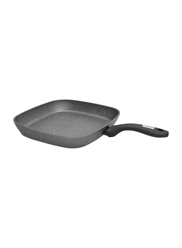 

Tognana Mythos 28cm Square Marble Grill Pan with Folding Handle, Grey/Black