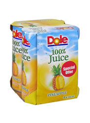 Dole 100% Pineapple Juice - 4 x 250ml
