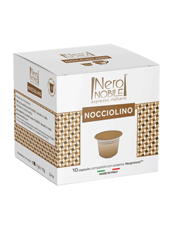 Nero Nobile Nocciolino Nespresso Compatible Coffee Capsule, 10 Capsules