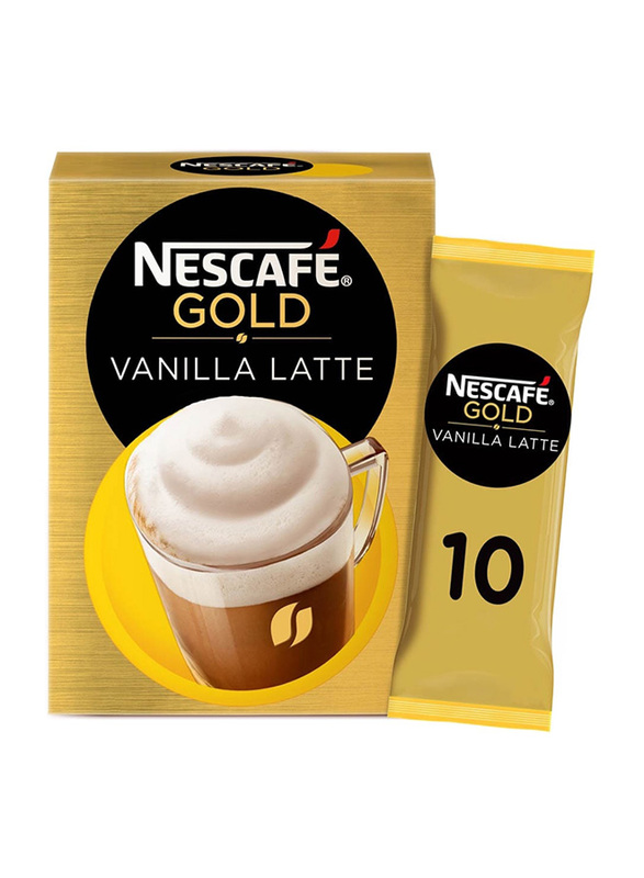 

Nescafe Gold Cappuccino Vanilla Latte Coffee Mix, 10 Sachets x 18.5g