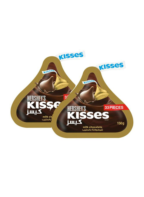 

Hershey's Kisses Milk Chocolate Pouch, 2 x 150g