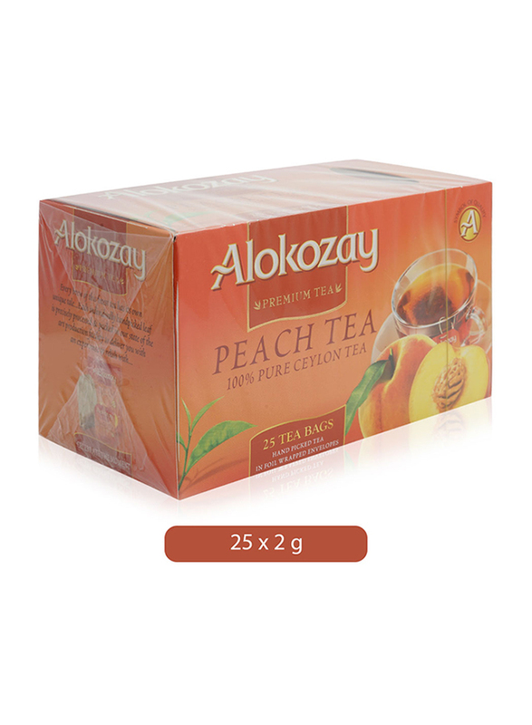 Alokozay Peach Tea, 25 Tea Bags x 2g