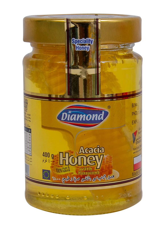 

Diamond Acacia Honey with Comb Jar, 400g