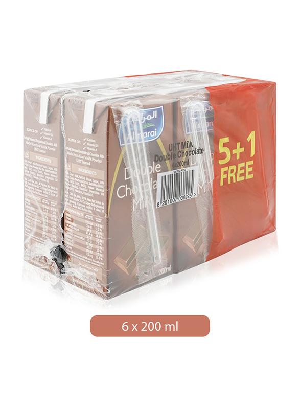 Al-Marai UHT Double Chocolate Milk, 6 x 200ml