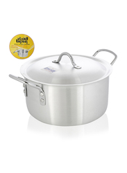 Union 27cm Aluminium Round Casserole, with Lid, Silver