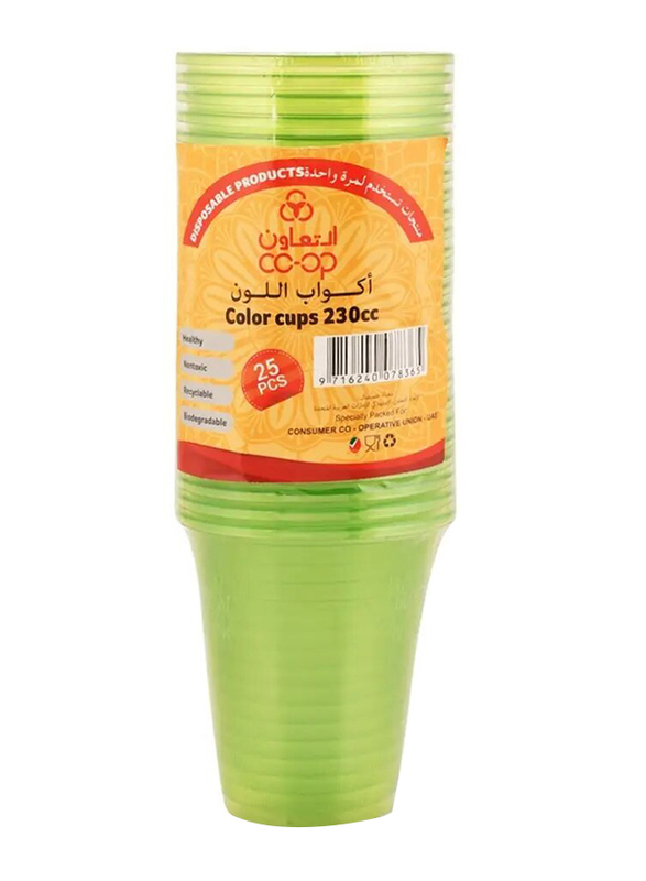 

Co-Op 25-Piece Disposable Cups, Green