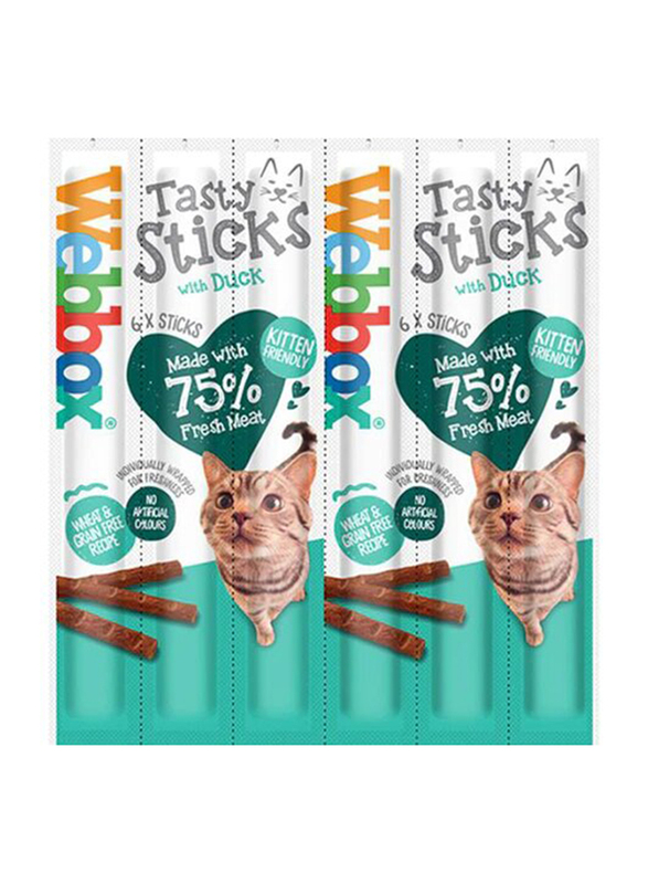 

Webbox Pets Choice Cat Treat Tasty Duck Stick Dry Cat Food, 6 Pieces