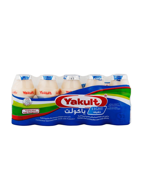 Yakult Light Fermented Milk Drink, 5 x 80ml